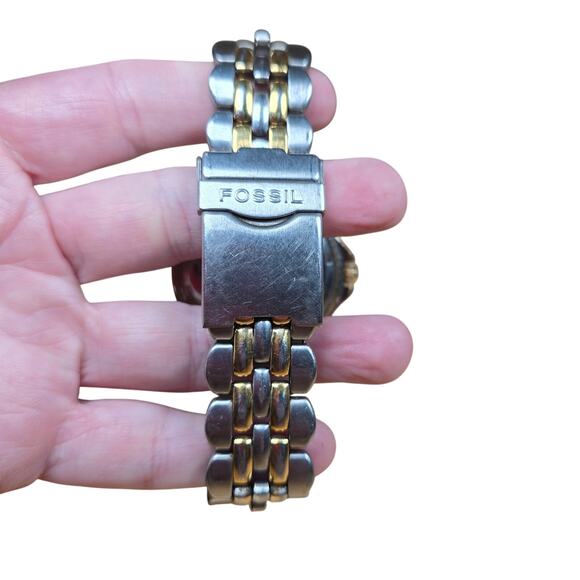 Fossil blue BQ-8774 Gold Silver Mens Watch Y2K Classic Watch Water Resistant - Picture 4 of 8